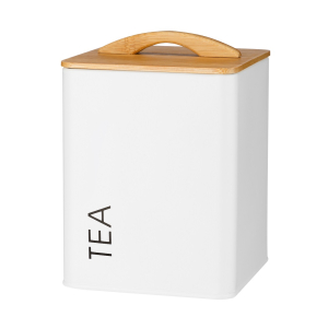 Pojemnik metalowy kwadratowy MONACO TEA biały